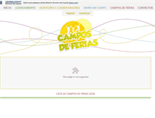 Tablet Screenshot of camposdeferias.drj.azores.gov.pt