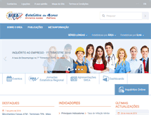 Tablet Screenshot of estatistica.azores.gov.pt